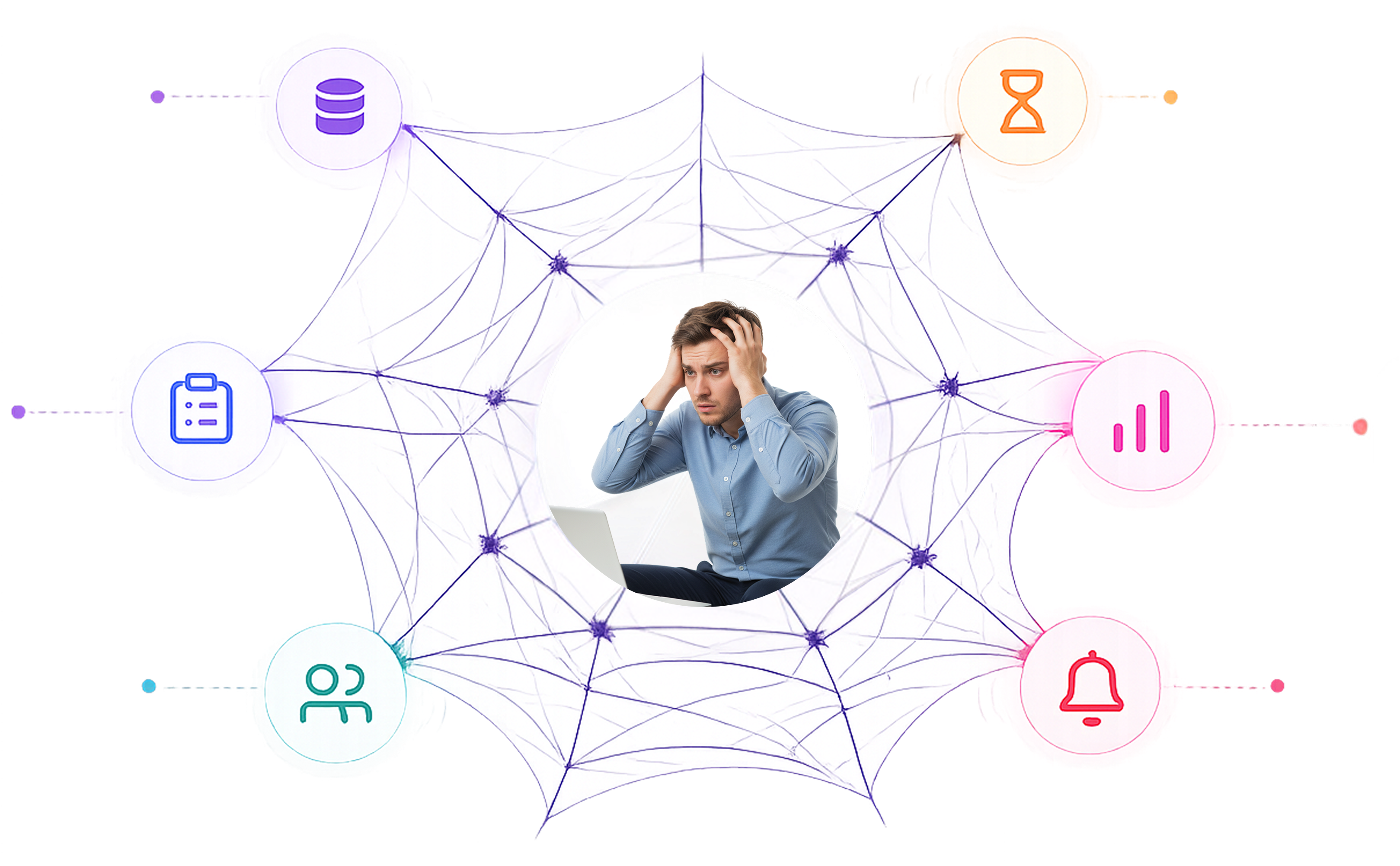 Invisible Challenges Spider Web Illustration