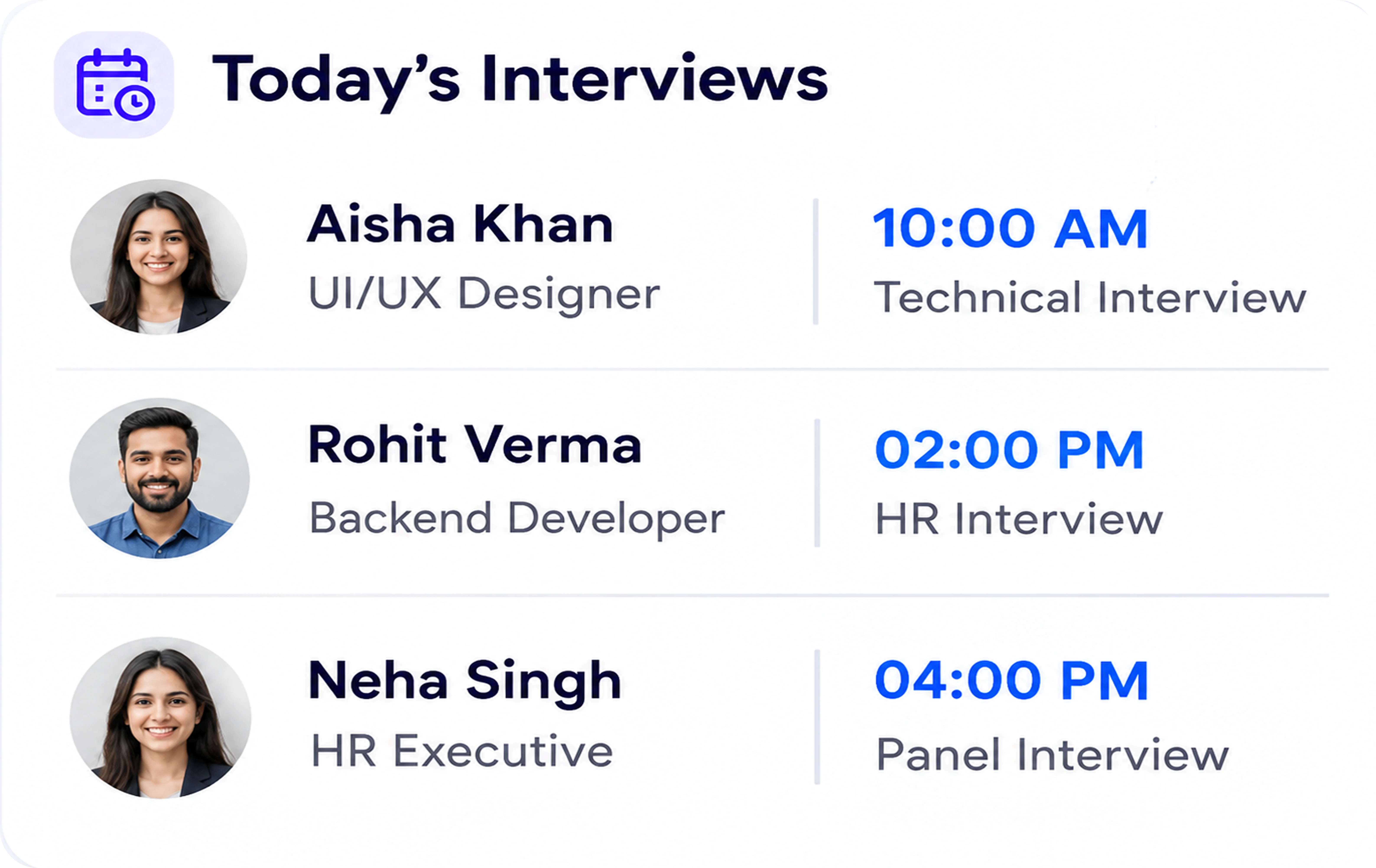 Schedule & Interview
